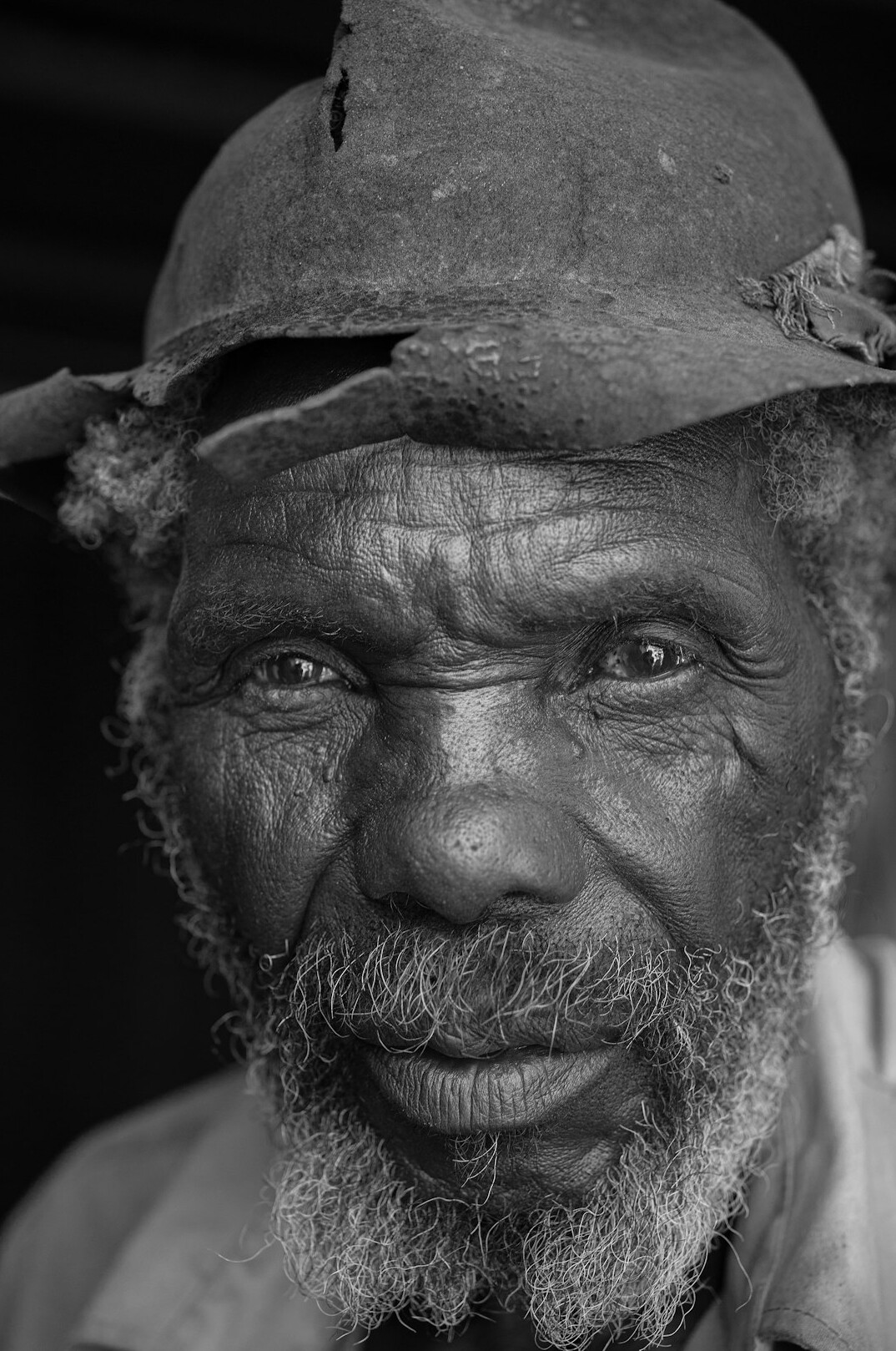 Portrait of a bearded man smiling