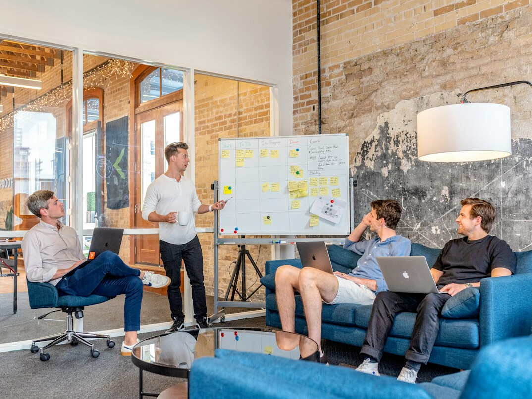 person explaining ideas in meeting